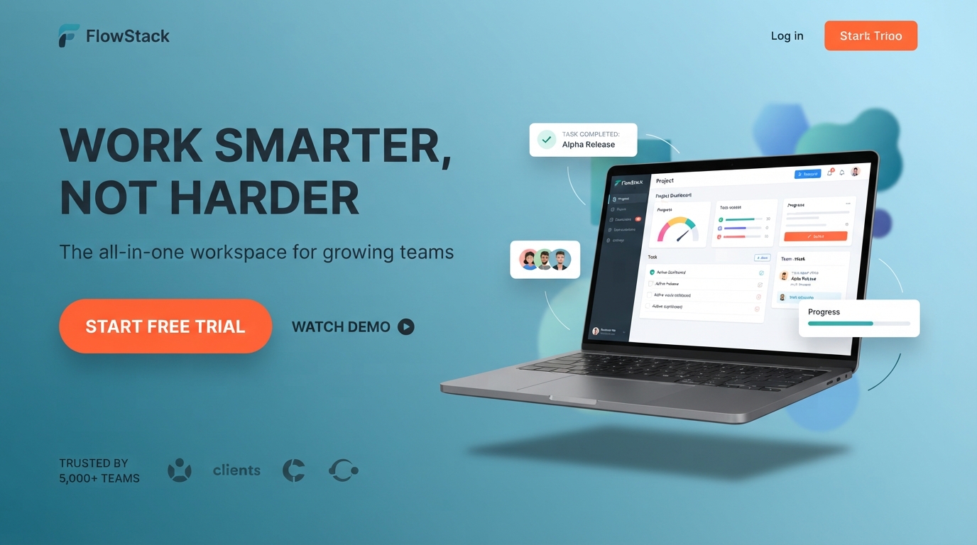 AI-generated example result for the marketing prompt: SaaS App Hero Banner Ad AI Prompts for Marketing